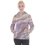 Silk Waves Abstract Women s Hooded Pullover