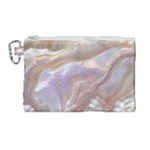 Silk Waves Abstract Canvas Cosmetic Bag (Large)
