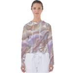 Silk Waves Abstract Women s Slouchy Sweat
