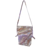 Silk Waves Abstract Folding Shoulder Bag