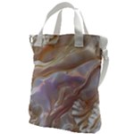Silk Waves Abstract Canvas Messenger Bag