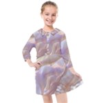 Silk Waves Abstract Kids  Quarter Sleeve Shirt Dress