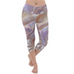 Silk Waves Abstract Lightweight Velour Capri Yoga Leggings