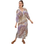 Silk Waves Abstract Grecian Style  Maxi Dress