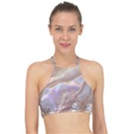 Silk Waves Abstract Halter Bikini Top