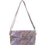 Silk Waves Abstract Removable Strap Clutch Bag