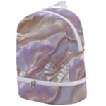 Silk Waves Abstract Zip Bottom Backpack