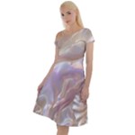 Silk Waves Abstract Classic Short Sleeve Dress
