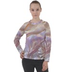 Silk Waves Abstract Women s Long Sleeve Raglan T-Shirt