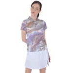 Silk Waves Abstract Women s Polo T-Shirt