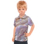 Silk Waves Abstract Kids  Polo T-Shirt