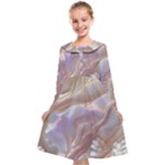 Silk Waves Abstract Kids  Midi Sailor Dress