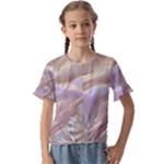 Silk Waves Abstract Kids  Cuff Sleeve Scrunch Bottom T-Shirt