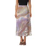 Silk Waves Abstract Classic Midi Chiffon Skirt