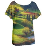 Countryside Landscape Nature Women s Oversized T-Shirt