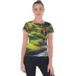 Countryside Landscape Nature Short Sleeve Sports Top 