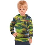 Countryside Landscape Nature Kids  Hooded Pullover