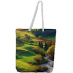 Countryside Landscape Nature Full Print Rope Handle Tote (Large)