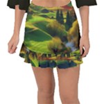Countryside Landscape Nature Fishtail Mini Chiffon Skirt