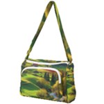 Countryside Landscape Nature Front Pocket Crossbody Bag