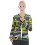 Countryside Landscape Nature Casual Zip Up Jacket