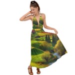 Countryside Landscape Nature Backless Maxi Beach Dress