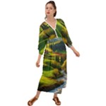 Countryside Landscape Nature Grecian Style  Maxi Dress