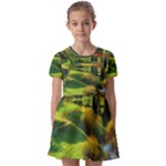 Countryside Landscape Nature Kids  Short Sleeve Pinafore Style Dress