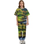 Countryside Landscape Nature Kids  T-Shirt and Pants Sports Set