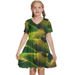 Countryside Landscape Nature Kids  Short Sleeve Tiered Mini Dress