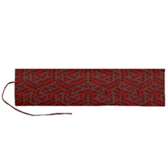 Hexagon Motif Geometric Tribal Style Pattern Roll Up Canvas Pencil Holder (L) from ZippyPress