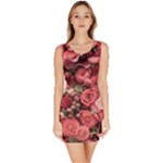 Pink Roses Flowers Love Nature Bodycon Dress