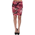 Pink Roses Flowers Love Nature Bodycon Skirt
