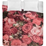 Pink Roses Flowers Love Nature Duvet Cover Double Side (King Size)