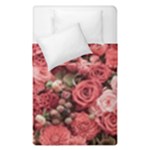 Pink Roses Flowers Love Nature Duvet Cover Double Side (Single Size)