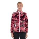Pink Roses Flowers Love Nature Women s Bomber Jacket