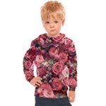 Pink Roses Flowers Love Nature Kids  Hooded Pullover