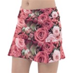 Pink Roses Flowers Love Nature Classic Tennis Skirt