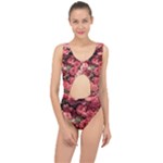 Pink Roses Flowers Love Nature Center Cut Out Swimsuit