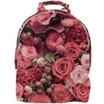 Pink Roses Flowers Love Nature Mini Full Print Backpack