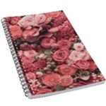 Pink Roses Flowers Love Nature 5.5  x 8.5  Notebook