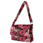 Pink Roses Flowers Love Nature Full Print Messenger Bag (M)