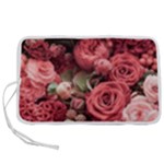 Pink Roses Flowers Love Nature Pen Storage Case (M)