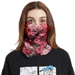 Pink Roses Flowers Love Nature Face Covering Bandana (Two Sides)