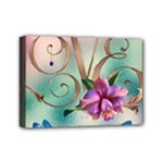 Love Amour Butterfly Colors Flowers Text Mini Canvas 7  x 5  (Stretched)