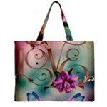 Love Amour Butterfly Colors Flowers Text Zipper Mini Tote Bag