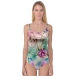 Love Amour Butterfly Colors Flowers Text Camisole Leotard 
