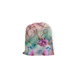 Love Amour Butterfly Colors Flowers Text Drawstring Pouch (XS)