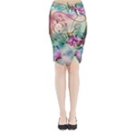 Love Amour Butterfly Colors Flowers Text Midi Wrap Pencil Skirt