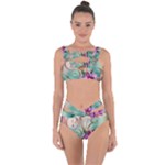 Love Amour Butterfly Colors Flowers Text Bandaged Up Bikini Set 